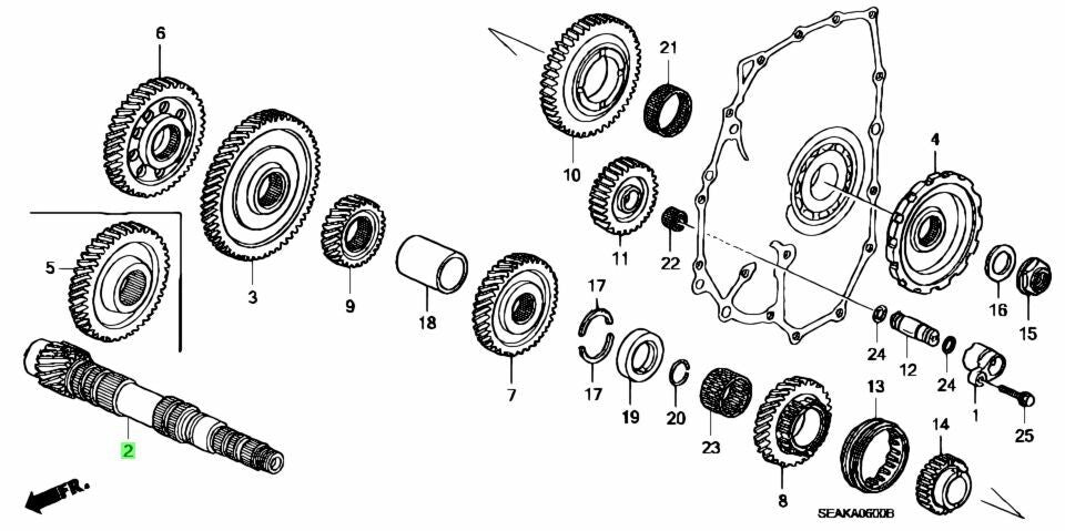 OEM Automatic Trans Countershaft Assy Honda Accord DBA-CU2 23221-RH3-020