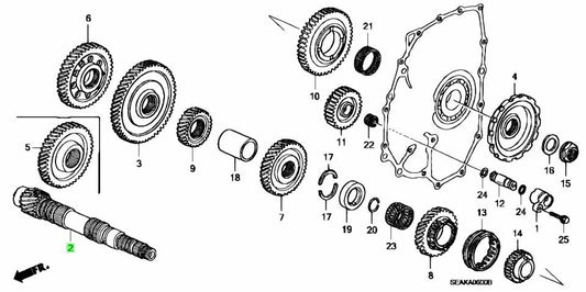OEM Automatic Trans Countershaft Assy Honda Accord DBA-CU2 23221-RH3-020