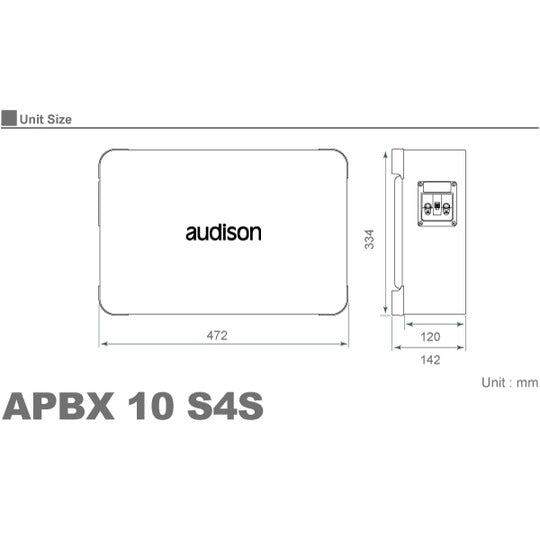 Audison APBX-10S4S Box Subwoofer 400W2
