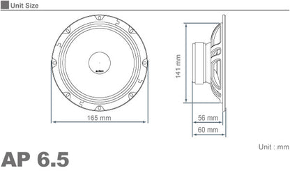 Audison APK-163 Speaker 165mm 3-Way Separate3