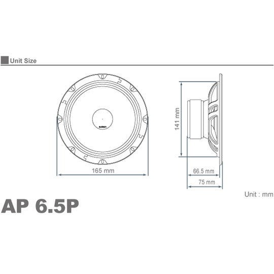 Audison APK-165P Speaker 165mm 2-Way Pair1