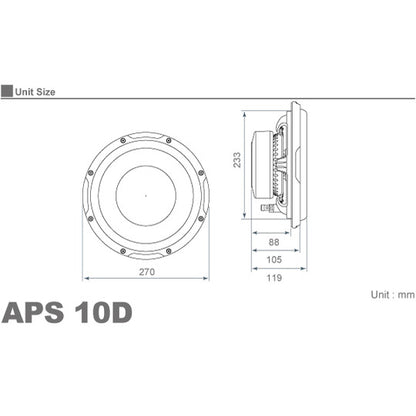 Audison APS10-D Subwoofer 250mm 400W2