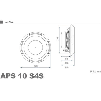 Audison APS10-S4S Subwoofer 250mm 400W2