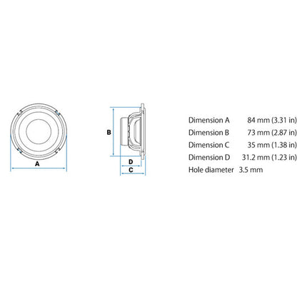 Audison AV-30-II Speaker 70mm Midrange with Grill2