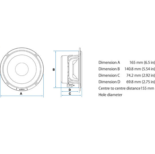 Audison AV-65-P-II Speaker Woofer 165mm2