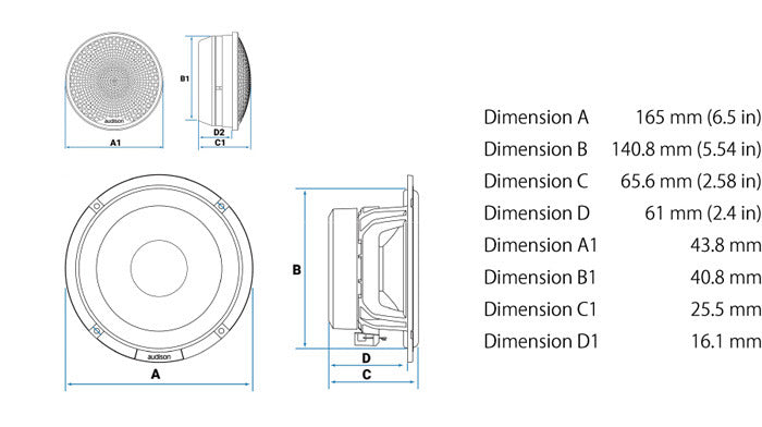 Audison AV-K6-S-II Speaker Passive 2-Way Component Set3
