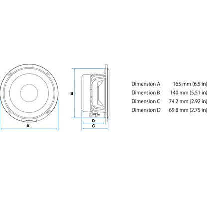 Audison AV-X-65-II Coaxial Speaker 2Way 165mm2