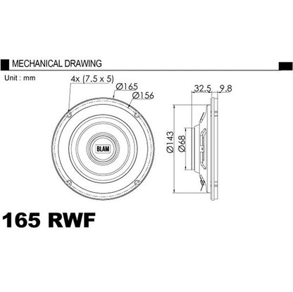BLAM 165RWF Speaker 165mm Extra Flat Woofer2