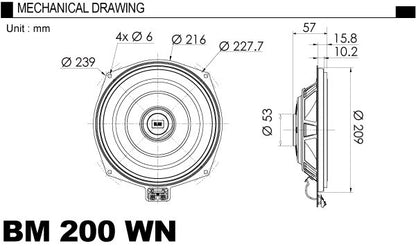 BLAM BM-200-WN Subwoofer 200mm3