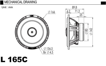 BLAM L165-C Coaxial Speaker 165mm 2 Way3