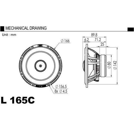 BLAM L165-C Coaxial Speaker 165mm 2 Way2