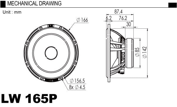 BLAM L165-P Speaker 165mm 2 Way3
