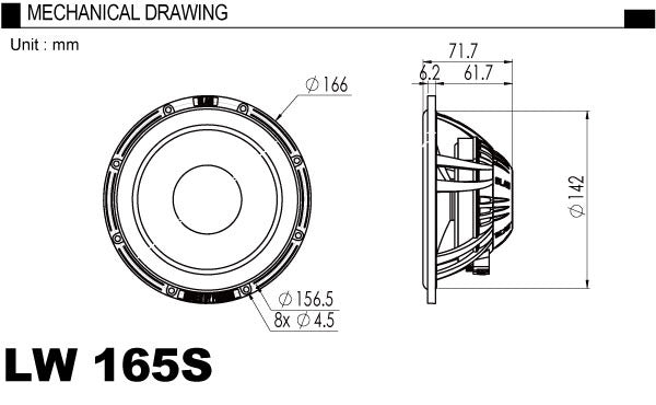 BLAM L165-S Speaker 165mm Separate 2-Way3