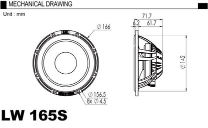 BLAM L165-S Speaker 165mm Separate 2-Way3