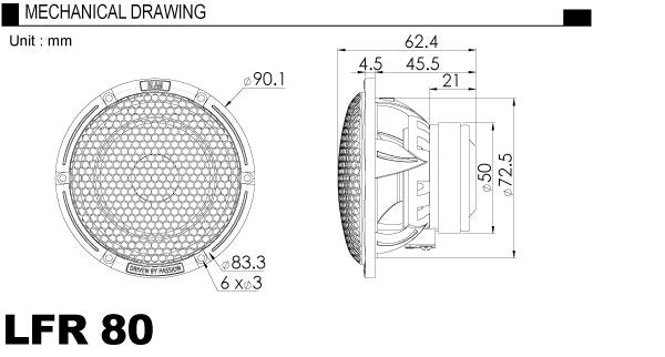 BLAM LFR-80 speaker 80mm full-range speaker3