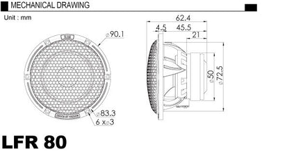 BLAM LFR-80 speaker 80mm full-range speaker3