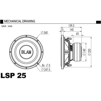 BLAM LS P25 Subwoofer 10'' 25cm Driver2