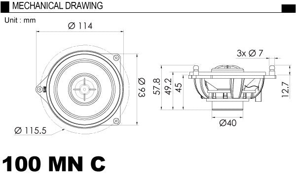 BLAM 100-MN-C Coaxial Speaker 4"3