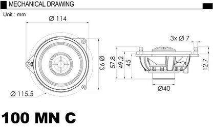 BLAM 100-MN-C Coaxial Speaker 4"3