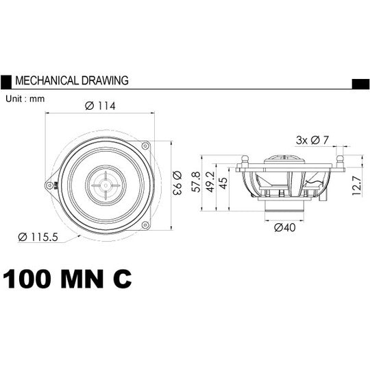 BLAM 100-MN-C Coaxial Speaker 4"2