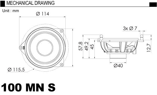 BLAM 100-MN-S Speaker Mercedes Benz 4" 2 Way System3
