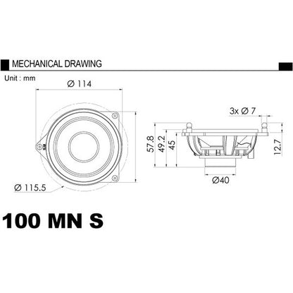 BLAM 100-MN-S Speaker Mercedes Benz 4" 2 Way System2
