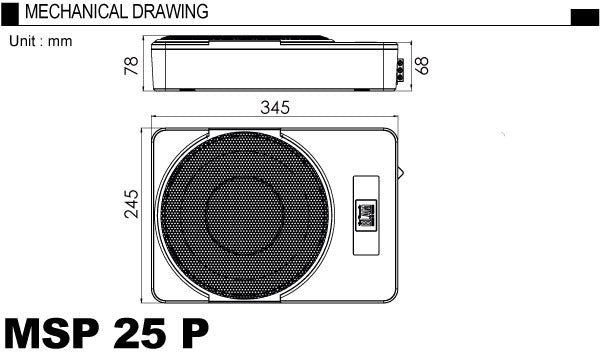 BLAM MSP-25P Box Subwoofer 250mm3