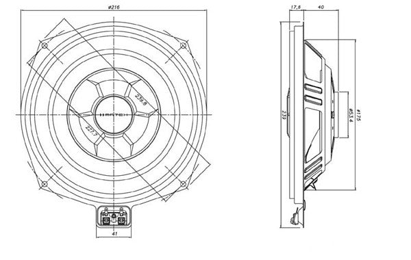 MATCH UP W8BMW-S 20cm SVC Subwoofer 2Ω5